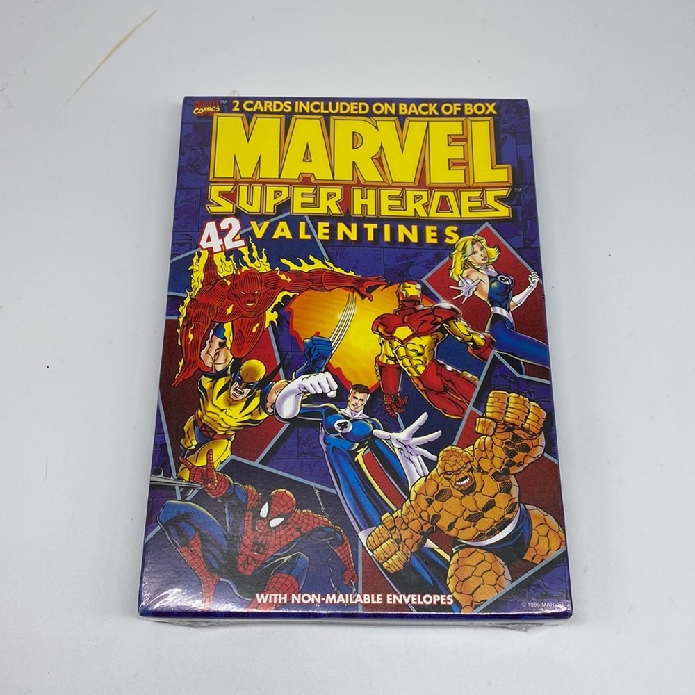 Marvel COMICS Super Heroes 42 Valentines Unopened Card and Envelopes